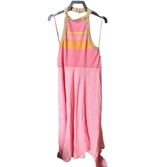 NWOT Free People Surf's Up Maxi Dress in Flamingo Pink Small & XS - Picture 3 of 9